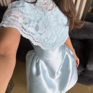 Alternative view of Lace cape dress