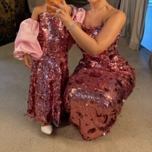 Mini sparkling floral dress